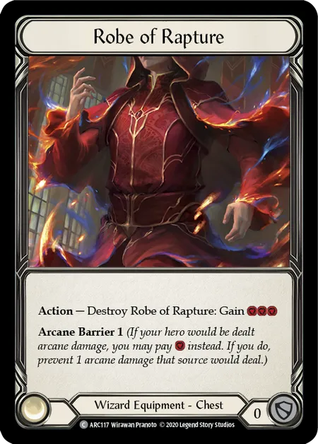 (ARC117) Flesh & Blood TCG Arcane Rising - Unlimited Single: Robe of Rapture (Rainbow Foil) Common