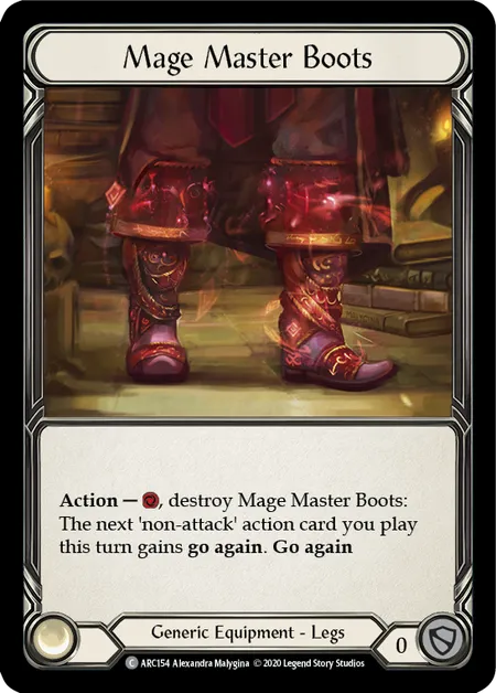 (ARC154) Flesh & Blood TCG Arcane Rising - Unlimited Single: Mage Master Boots (Regular) Common