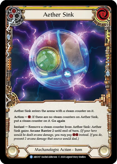 (ARC017) Flesh & Blood TCG Arcane Rising - Unlimited Single: Aether Sink (Regular) Rare