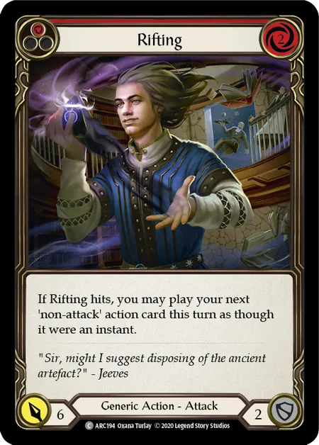 (ARC194) Flesh & Blood TCG Arcane Rising - Unlimited Single: Rifting (Red) (Rainbow Foil) Common