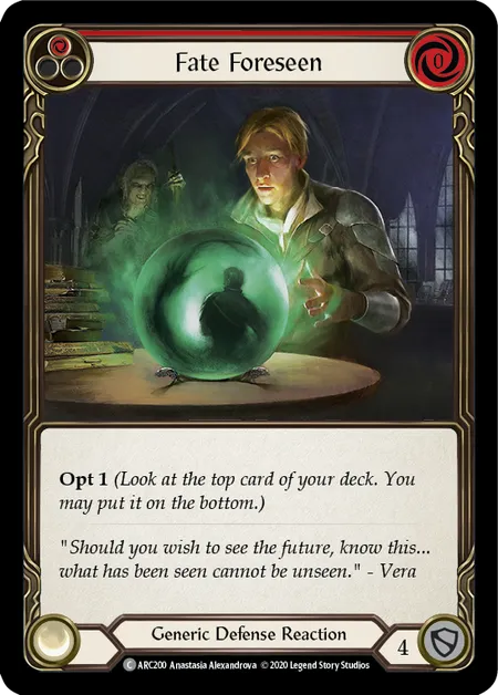 (ARC200) Flesh & Blood TCG Arcane Rising - Unlimited Single: Fate Foreseen (Red) (Rainbow Foil) Common