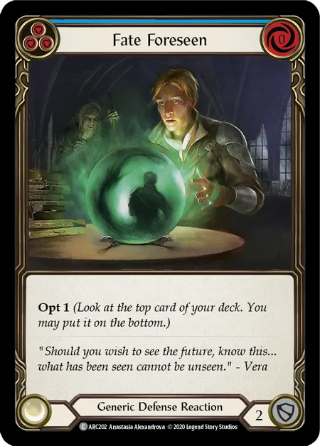 (ARC202) Flesh & Blood TCG Arcane Rising - Unlimited Single: Fate Foreseen (Blue) (Regular) Common