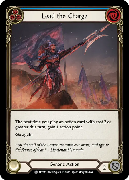 (ARC211) Flesh & Blood TCG Arcane Rising - Unlimited Single: Lead the Charge (Blue) (Regular) Common