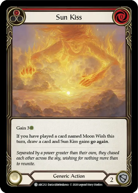 (ARC212) Flesh & Blood TCG Arcane Rising - Unlimited Single: Sun Kiss (Red) (Rainbow Foil) Common