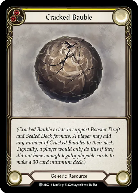 (ARC218) Flesh & Blood TCG Arcane Rising - Unlimited Single: Cracked Bauble (Regular) Token