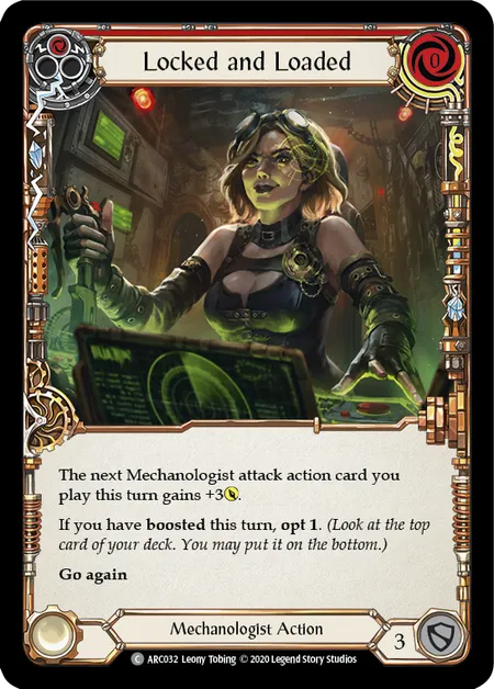 (ARC032) Flesh & Blood TCG Arcane Rising - Unlimited Single: Locked and Loaded (Red) (Rainbow Foil) Common