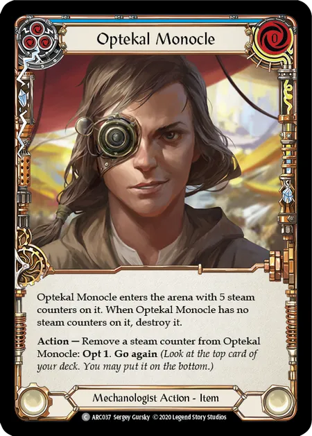 (ARC037) Flesh & Blood TCG Arcane Rising - Unlimited Single: Optekal Monocle (Regular) Common