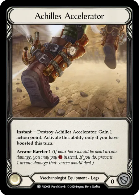 (ARC005) Flesh & Blood TCG Arcane Rising - Unlimited Single: Achilles Accelerator (Regular) Common