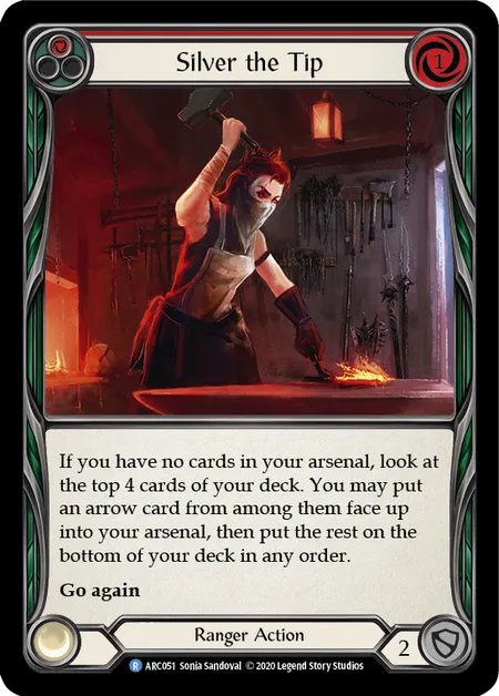 (ARC051) Flesh & Blood TCG Arcane Rising - Unlimited Single: Silver the Tip (Red) (Regular) Rare