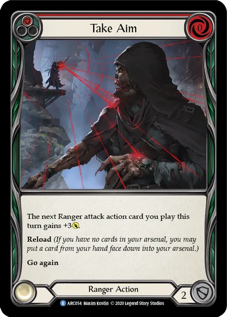 (ARC054) Flesh & Blood TCG Arcane Rising - Unlimited Single: Take Aim (Red) (Rainbow Foil) Rare