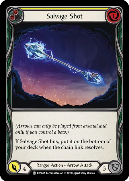 (ARC067) Flesh & Blood TCG Arcane Rising - Unlimited Single: Salvage Shot (Yellow) (Regular) Common