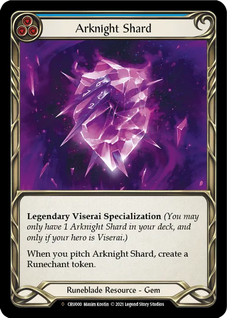 (CRU000) Flesh & Blood TCG Crucible of War - Unlimited Single: Arknight Shard (Rainbow Foil) Fabled