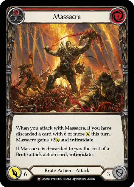 (CRU008) Flesh & Blood TCG Crucible of War - Unlimited Single: Massacre (Regular) Majestic
