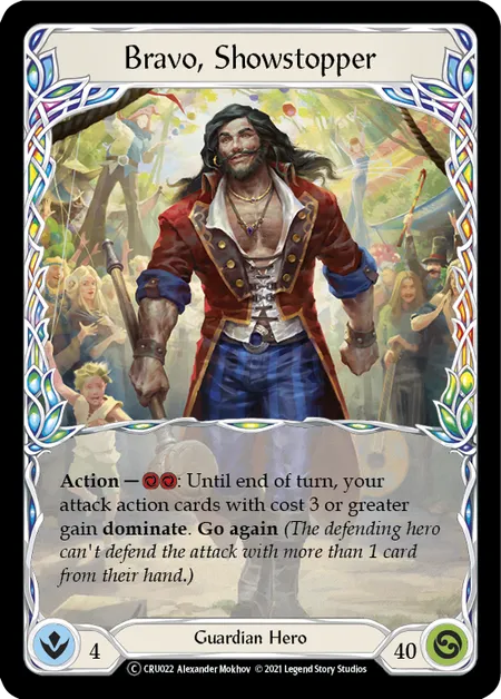 (CRU022) Flesh & Blood TCG Crucible of War - Unlimited Single: Bravo, Showstopper (Regular) Common