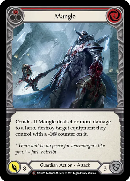 (CRU026) Flesh & Blood TCG Crucible of War - Unlimited Single: Mangle (Regular) Majestic
