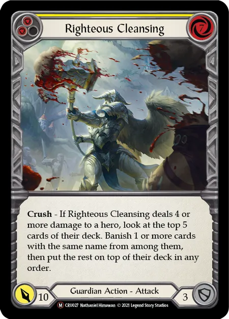 (CRU027) Flesh & Blood TCG Crucible of War - Unlimited Single: Righteous Cleansing (Regular) Majestic