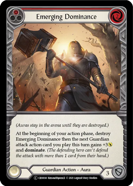 (CRU038) Flesh & Blood TCG Crucible of War - Unlimited Single: Emerging Dominance (Red) (Regular) Common