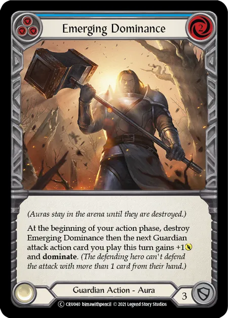(CRU040) Flesh & Blood TCG Crucible of War - Unlimited Single: Emerging Dominance (Blue) (Regular) Common