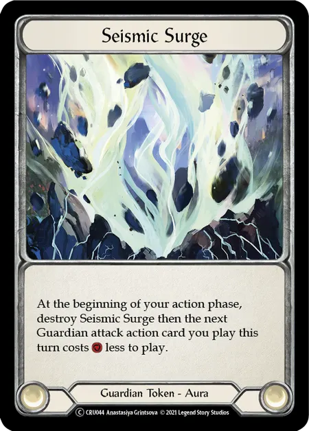 (CRU044) Flesh & Blood TCG Crucible of War - Unlimited Single: Seismic Surge (Rainbow Foil) Common