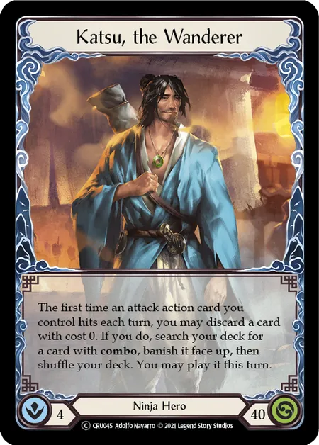 (CRU045) Flesh & Blood TCG Crucible of War - Unlimited Single: Katsu, the Wanderer (Regular) Common