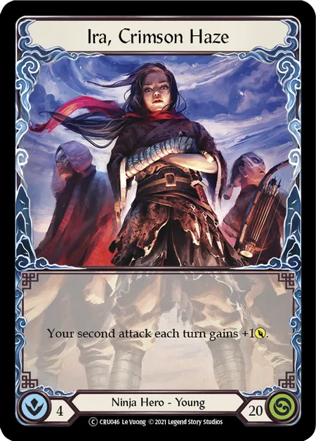 (CRU046) Flesh & Blood TCG Crucible of War - Unlimited Single: Ira, Crimson Haze (Rainbow Foil) Common
