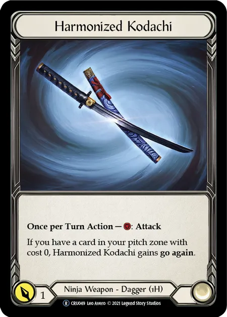 (CRU049) Flesh & Blood TCG Crucible of War - Unlimited Single: Harmonized Kodachi (Rainbow Foil) Rare