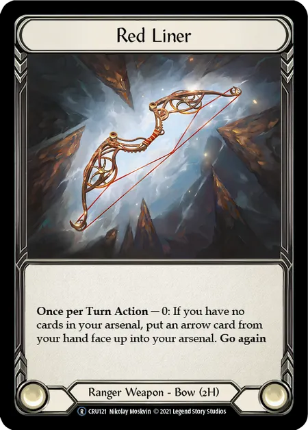 (CRU121) Flesh & Blood TCG Crucible of War - Unlimited Single: Red Liner (Rainbow Foil) Rare