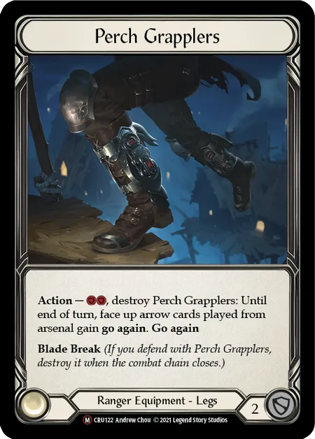 (CRU122) Flesh & Blood TCG Crucible of War - Unlimited Single: Perch Grapplers (Rainbow Foil) Majestic