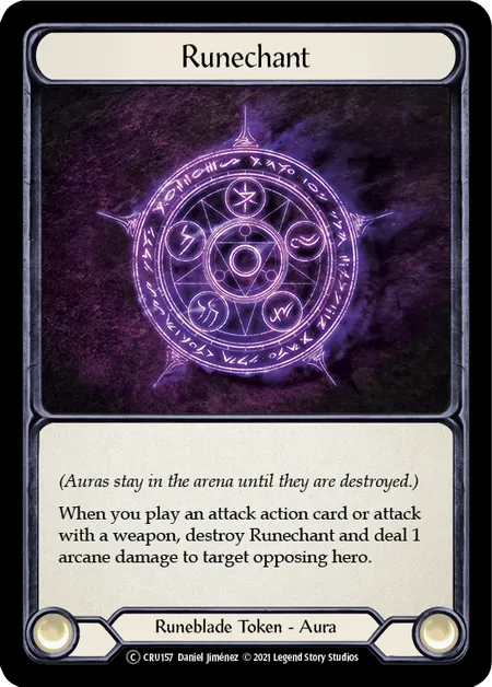 (CRU157) Flesh & Blood TCG Crucible of War - Unlimited Single: Runechant (Rainbow Foil) Common