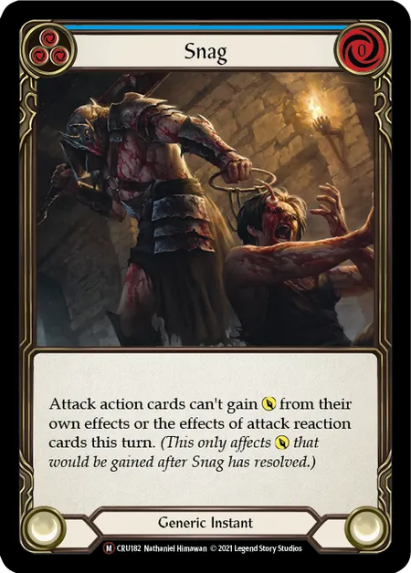 (CRU182) Flesh & Blood TCG Crucible of War - Unlimited Single: Snag (Regular) Majestic