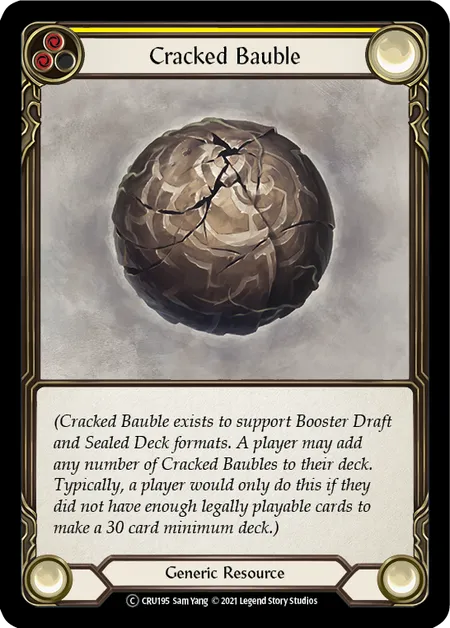 (CRU195) Flesh & Blood TCG Crucible of War - Unlimited Single: Cracked Bauble (Rainbow Foil) Common