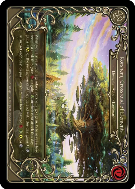 (ELE000) Flesh & Blood TCG Tales of Aria - Unlimited Single: Korshem, Crossroad of Elements (Rainbow Foil) Fabled