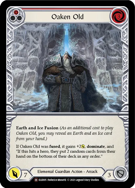 (ELE005) Flesh & Blood TCG Tales of Aria - Unlimited Single: Oaken Old (Rainbow Foil) Majestic