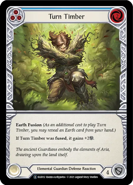 (ELE012) Flesh & Blood TCG Tales of Aria - Unlimited Single: Turn Timber (Blue) (Regular) Rare