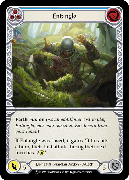 (ELE015) Flesh & Blood TCG Tales of Aria - Unlimited Single: Entangle (Blue) (Rainbow Foil) Common