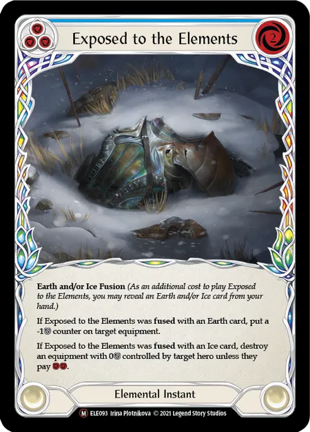 (ELE093) Flesh & Blood TCG Tales of Aria - Unlimited Single: Exposed to the Elements (Rainbow Foil) Majestic