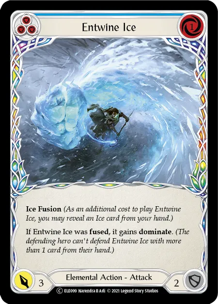 (ELE099) Flesh & Blood TCG Tales of Aria - Unlimited Single: Entwine Ice (Blue) (Regular) Common