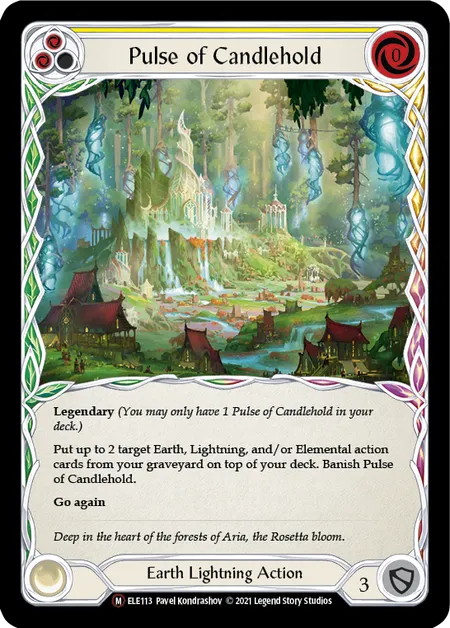 (ELE113) Flesh & Blood TCG Tales of Aria - Unlimited Single: Pulse of Candlehold (Rainbow Foil) Majestic