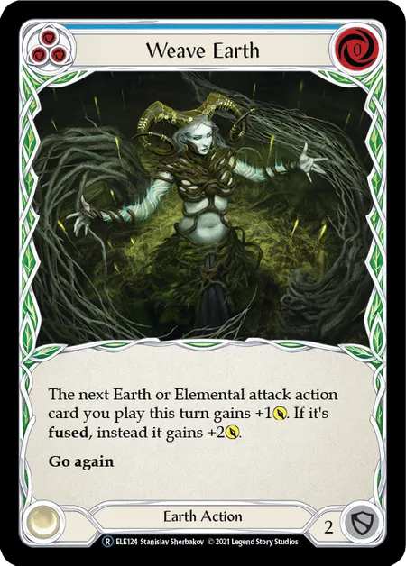 (ELE124) Flesh & Blood TCG Tales of Aria - Unlimited Single: Weave Earth (Blue) (Regular) Rare