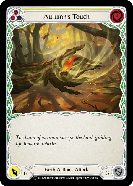 (ELE129) Flesh & Blood TCG Tales of Aria - Unlimited Single: Autumn's Touch (Yellow) (Regular) Common