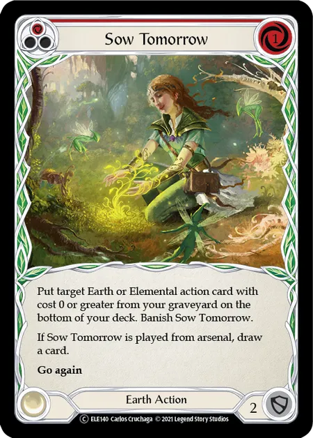 (ELE140) Flesh & Blood TCG Tales of Aria - Unlimited Single: Sow Tomorrow (Red) (Regular) Common