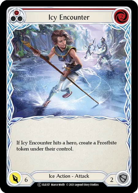(ELE157) Flesh & Blood TCG Tales of Aria - Unlimited Single: Icy Encounter (Red) (Regular) Common