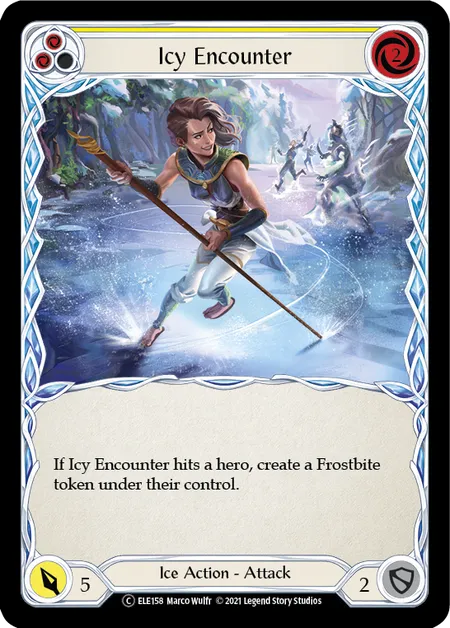 (ELE158) Flesh & Blood TCG Tales of Aria - Unlimited Single: Icy Encounter (Yellow) (Regular) Common