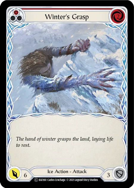 (ELE160) Flesh & Blood TCG Tales of Aria - Unlimited Single: Winter's Grasp (Red) (Regular) Common