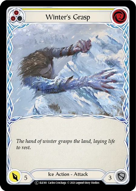 (ELE161) Flesh & Blood TCG Tales of Aria - Unlimited Single: Winter's Grasp (Yellow) (Regular) Common