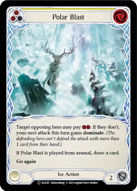 (ELE167) Flesh & Blood TCG Tales of Aria - Unlimited Single: Polar Blast (Yellow) (Regular) Common