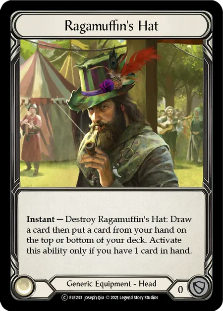 (ELE233) Flesh & Blood TCG Tales of Aria - Unlimited Single: Ragamuffin's Hat (Rainbow Foil) Common
