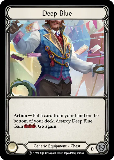 (ELE234) Flesh & Blood TCG Tales of Aria - Unlimited Single: Deep Blue (Rainbow Foil) Common