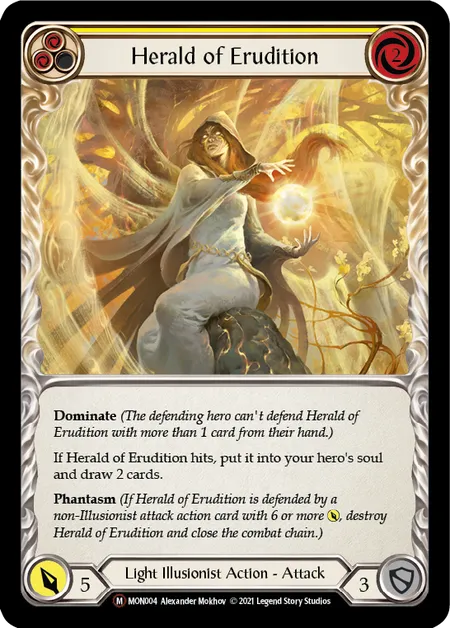 (MON004) Flesh & Blood TCG Monarch - Unlimited Single: Herald of Erudition (Regular) Majestic