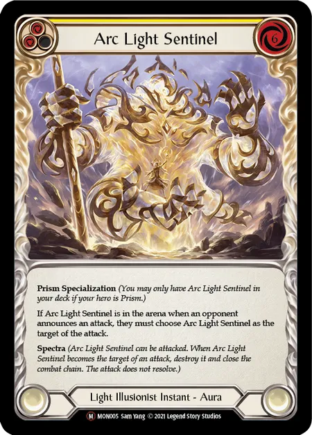 (MON005) Flesh & Blood TCG Monarch - Unlimited Single: Arc Light Sentinel (Regular) Majestic